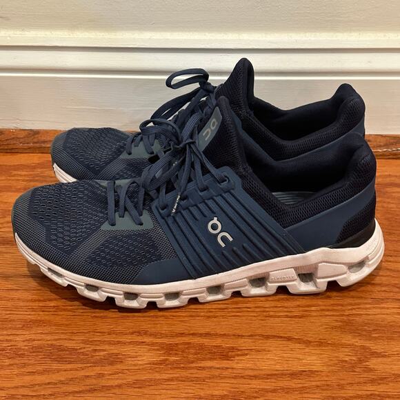 On Cloud swift running shoes Men's sz 12 navy blue color OnCloud Sneakers - Picture 4 of 7